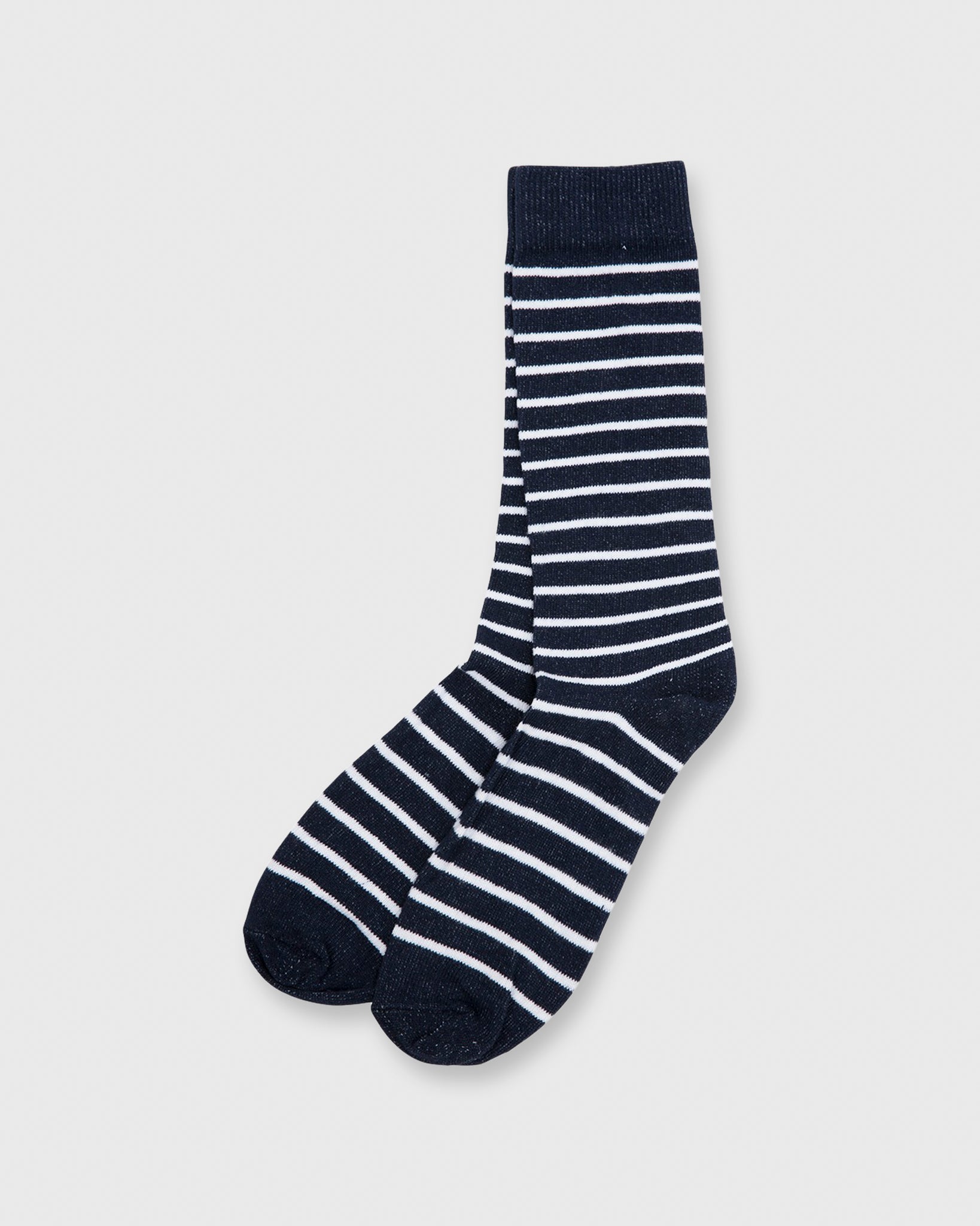 Classic Breton Stripe Socks in Navy/White