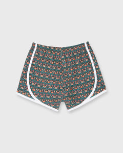 Track Short in Green Mallow Liberty Fabric