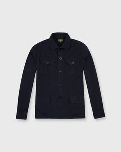 Military Jacket in Navy Flannel