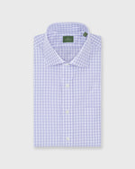 Load image into Gallery viewer, Spread Collar Dress Shirt in Lavender Gingham Poplin
