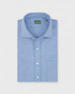 Load image into Gallery viewer, Spread Collar Sport Shirt in Light Blue Flannel
