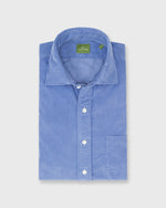 Load image into Gallery viewer, Spread Collar Sport Shirt in Periwinkle Corduroy

