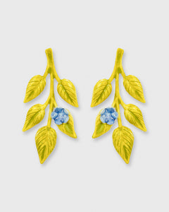 Spring Garden Earrings Bluish-Green/Brass