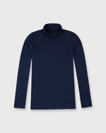 Load image into Gallery viewer, Turtleneck Tee in Navy Pima Cotton
