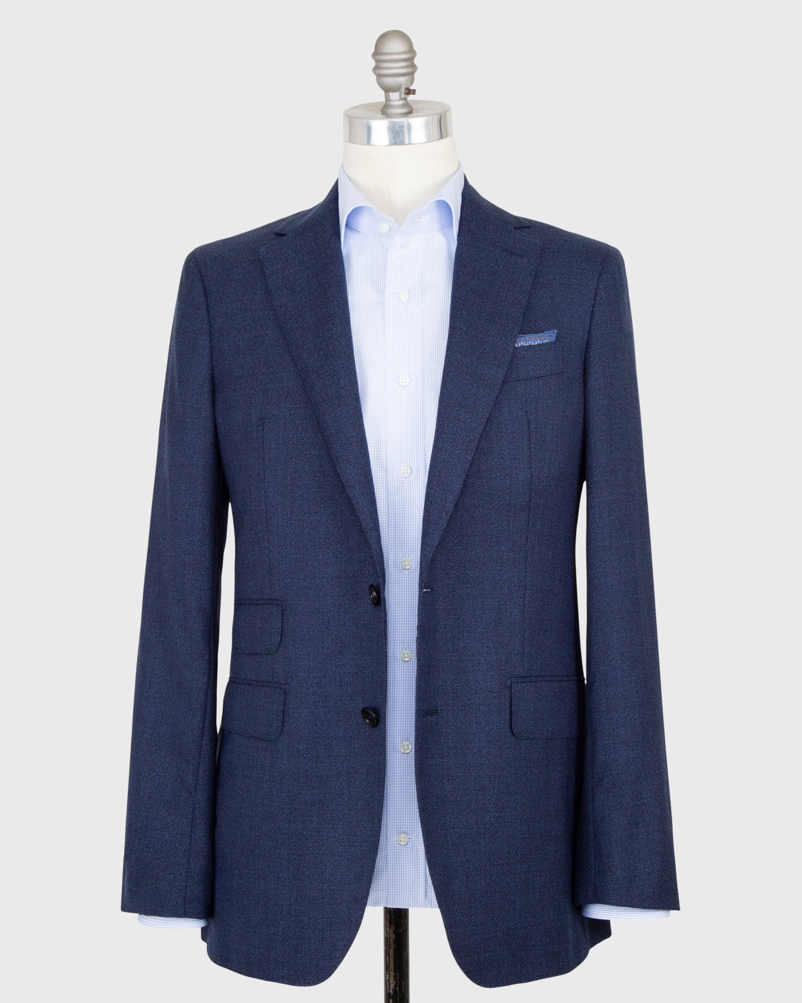 Kincaid No. 2 Jacket in Blue Wool Hopsack