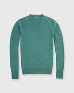 Load image into Gallery viewer, Classic V-Neck Sweater Lovat Green Cashmere
