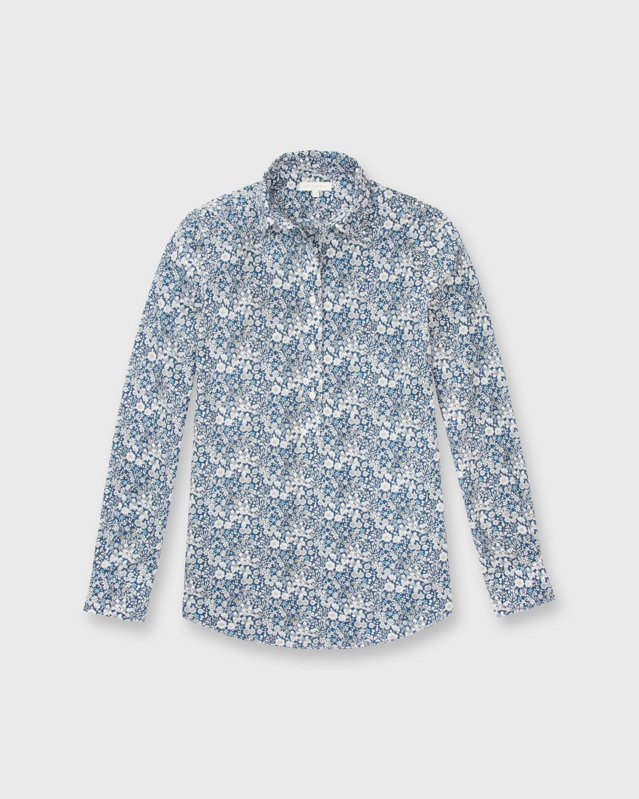 Tomboy Popover Shirt in Blue Multi June's Meadow Liberty Fabric