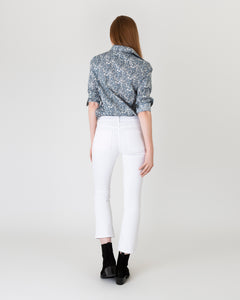 Tomboy Popover Shirt in Blue Multi June's Meadow Liberty Fabric