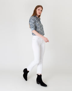 Tomboy Popover Shirt in Blue Multi June's Meadow Liberty Fabric