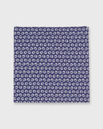 Load image into Gallery viewer, Cotton Print Pocket Square Navy Daisy
