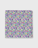 Load image into Gallery viewer, Cotton Print Pocket Square Purple Betsy Ann Liberty Fabric
