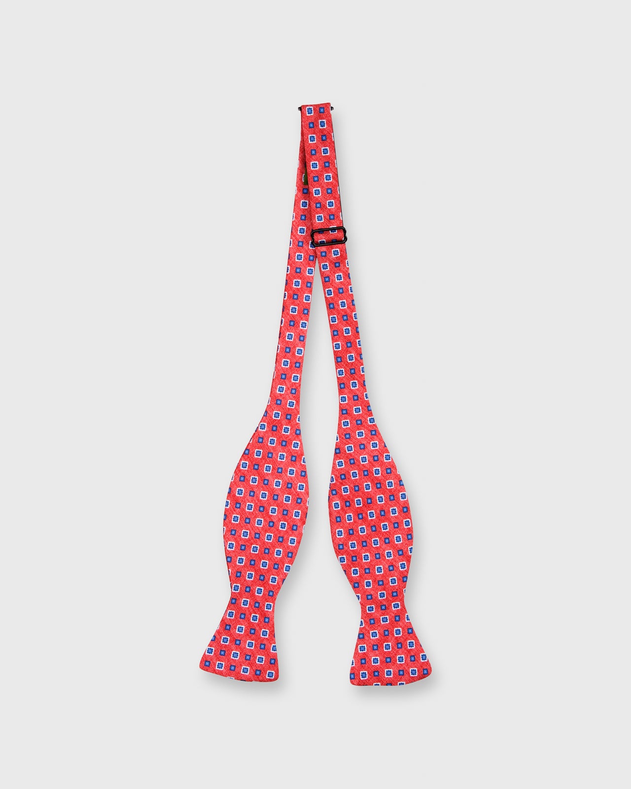Silk Bow Tie Orange/Blue/White Foulard