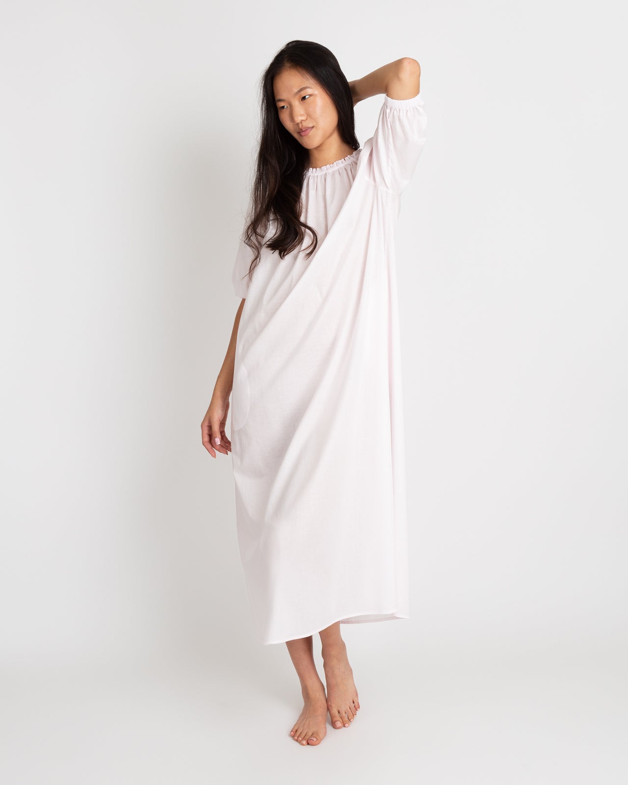 Lucy Nightdress Pale Pink Cotton Lawn