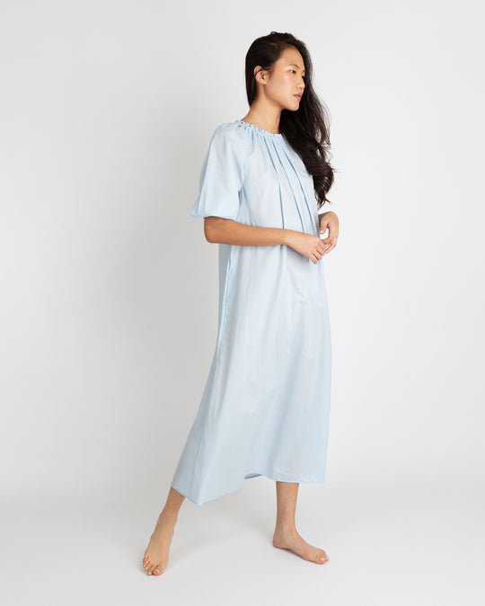 Lucy Nightdress Pale Blue Cotton Lawn