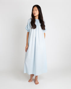 Lucy Nightdress Pale Blue Cotton Lawn