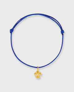 Fleur De Lis Charm Bracelet in Gold/Assorted Color Cord