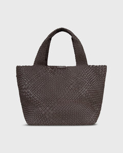 Mercato Handwoven Tote in Chocolate Leather