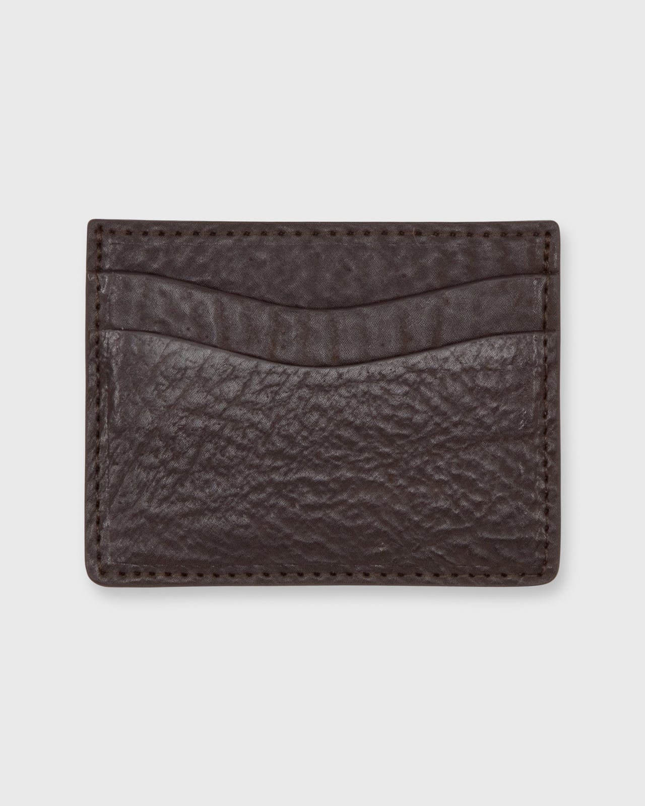 Card Holder Chocolate Sharkskin Leather