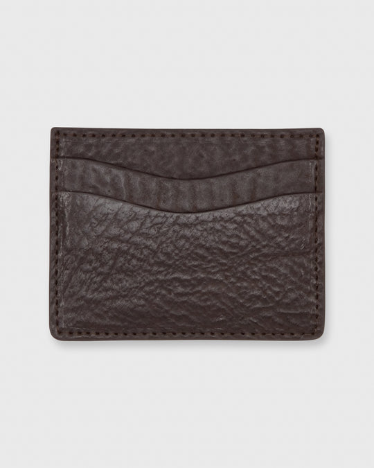 Card Holder Chocolate Sharkskin Leather