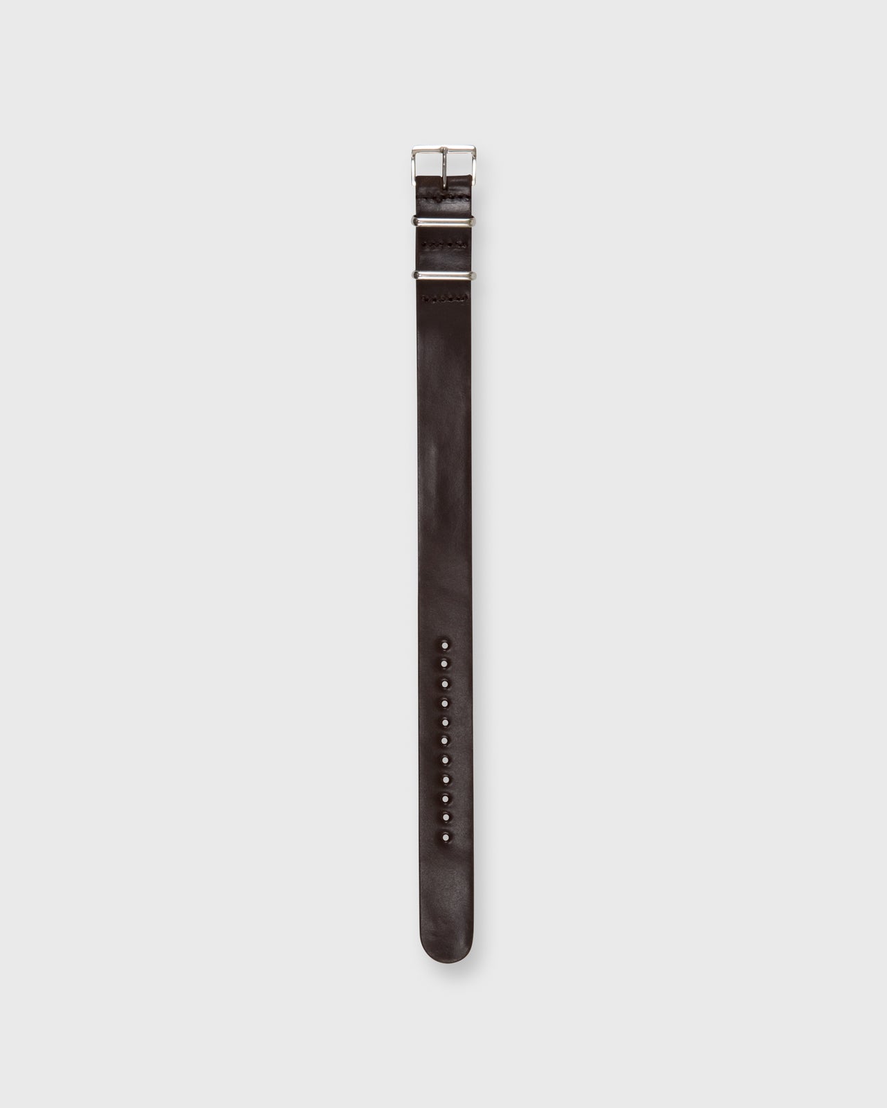 One-Piece Watch Strap Chocolate Leather