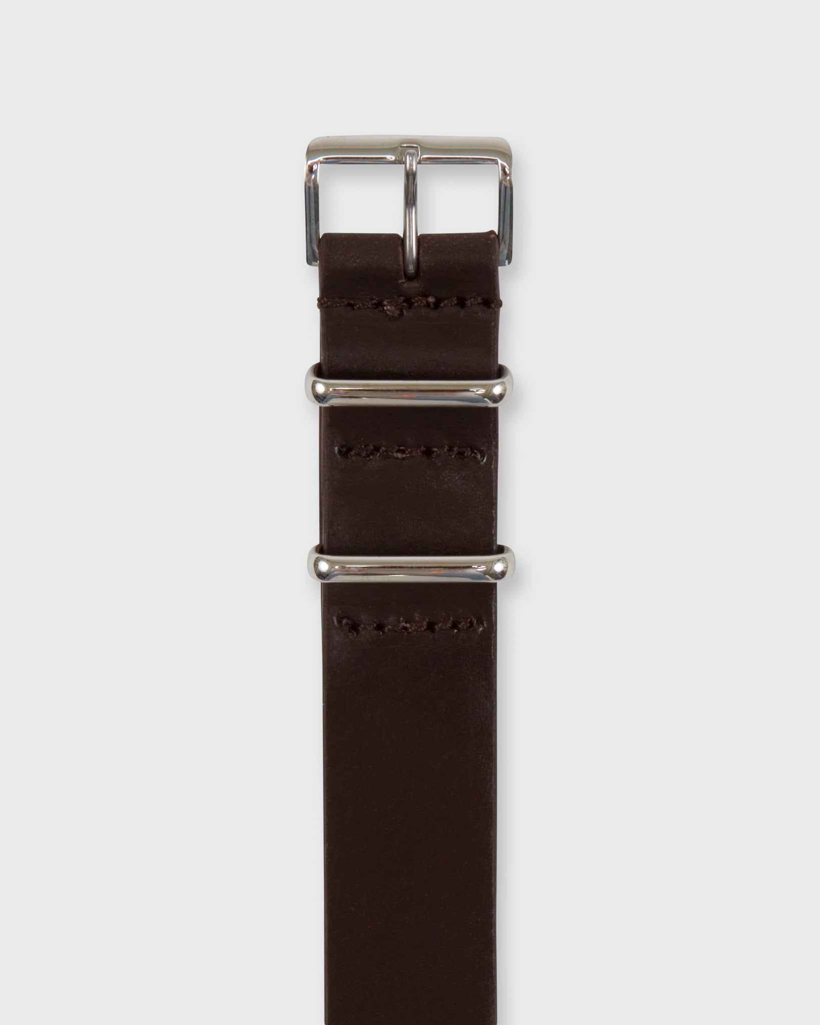 One-Piece Watch Strap Chocolate Leather