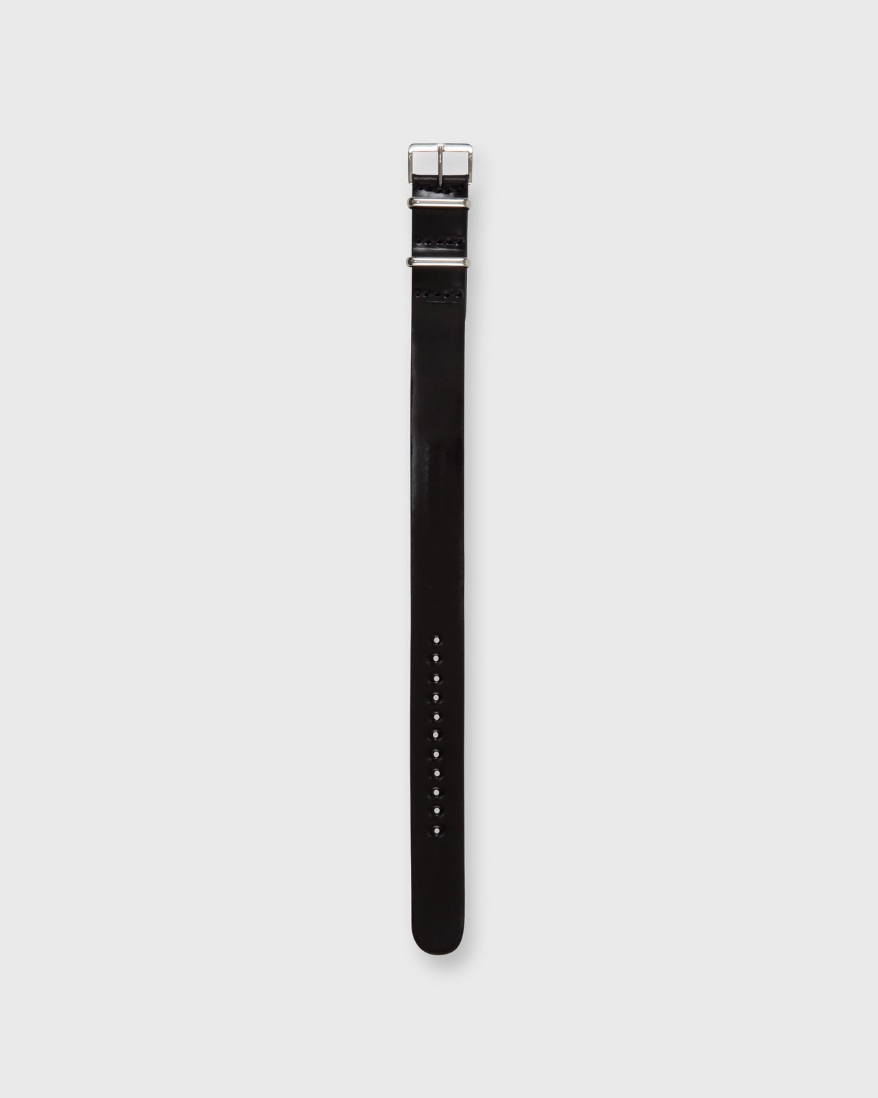 One-Piece Watch Strap Black Leather