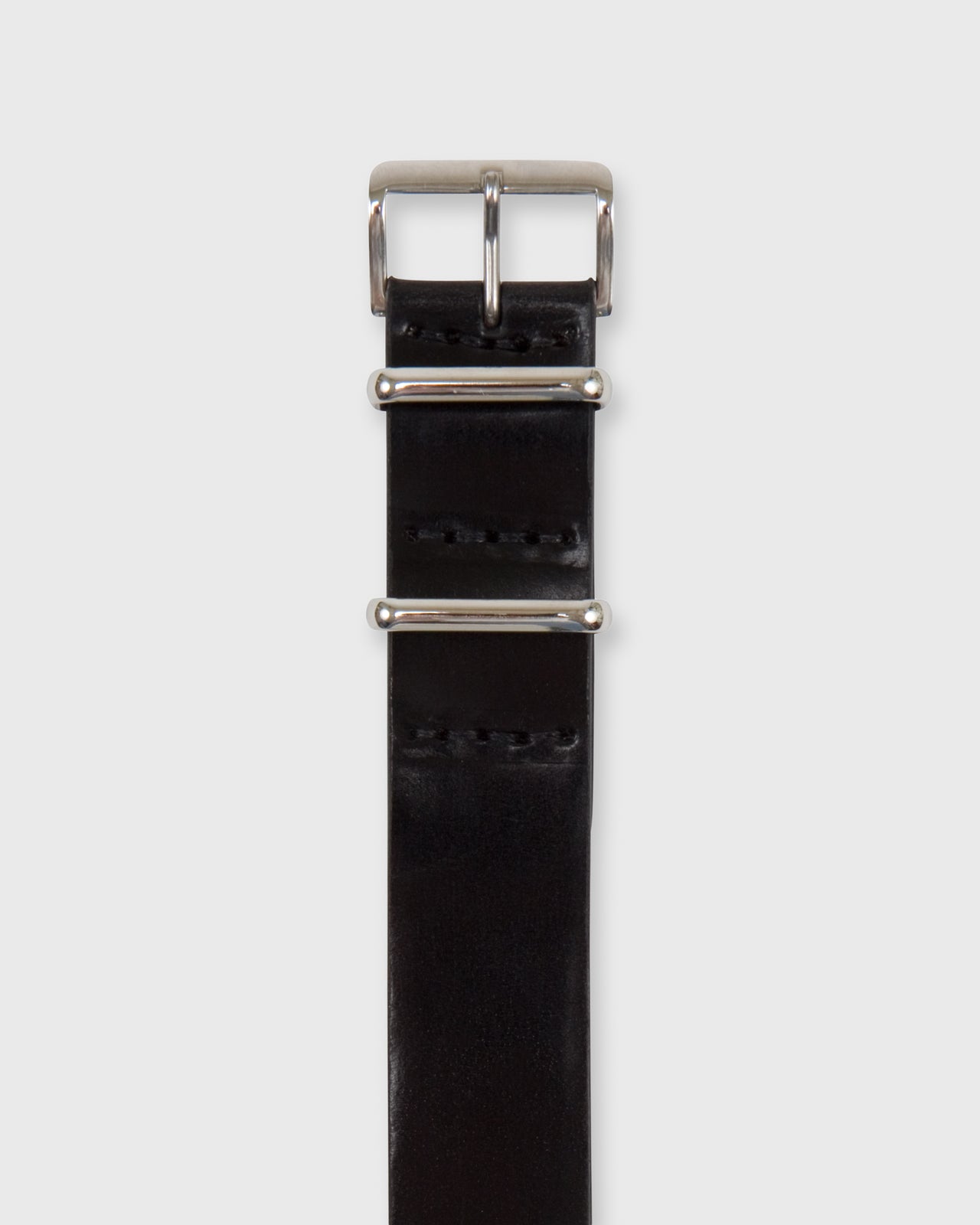 One-Piece Watch Strap Black Leather