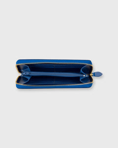 Zip Wallet in Cobalt Leather