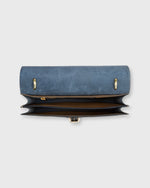 Load image into Gallery viewer, Rectangle Accordion Bag in Navy Leather
