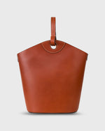 Load image into Gallery viewer, Large Bucket Tote in English Tan Leather
