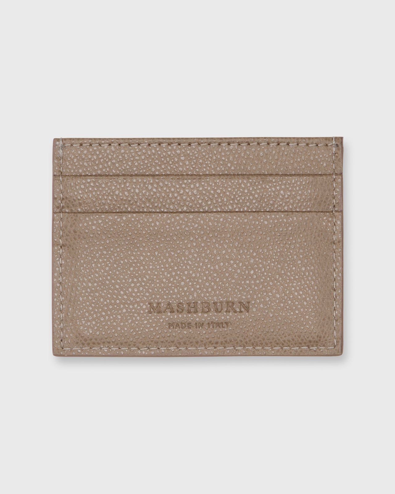 Card Holder in Taupe Leather
