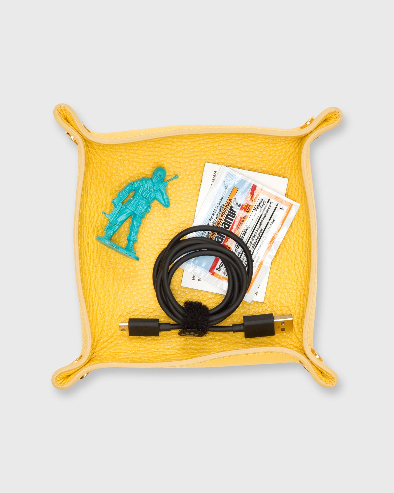 Soft Medium Square Tray in Sun Leather