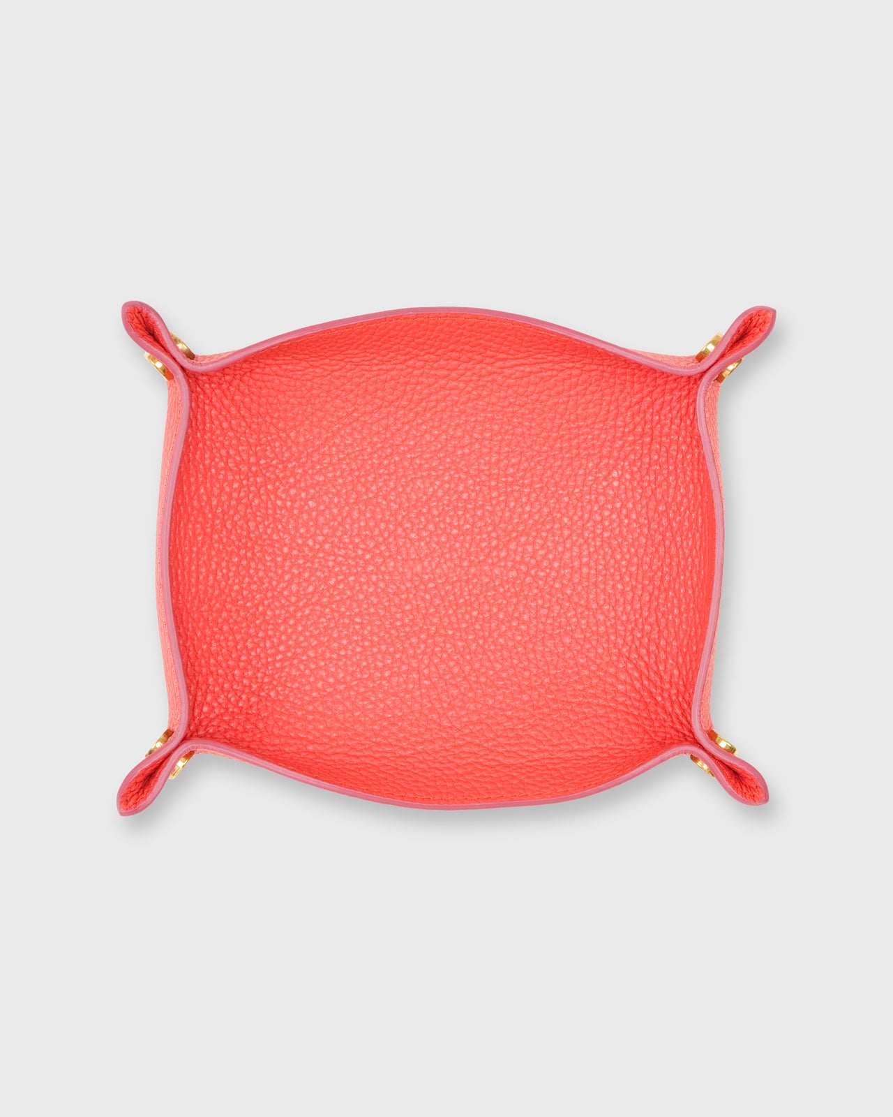 Soft Medium Rectangle Tray in Geranium Leather