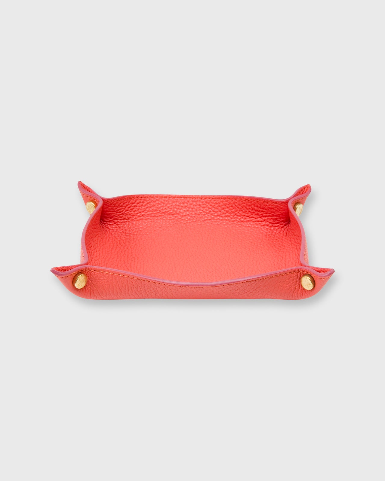 Soft Medium Rectangle Tray in Geranium Leather