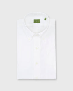 Button-Down Dress Shirt in White Oxford
