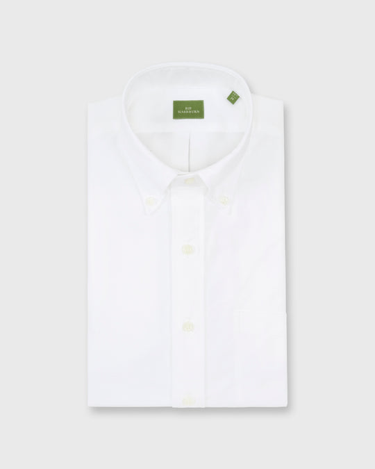 Button-Down Dress Shirt in White Oxford