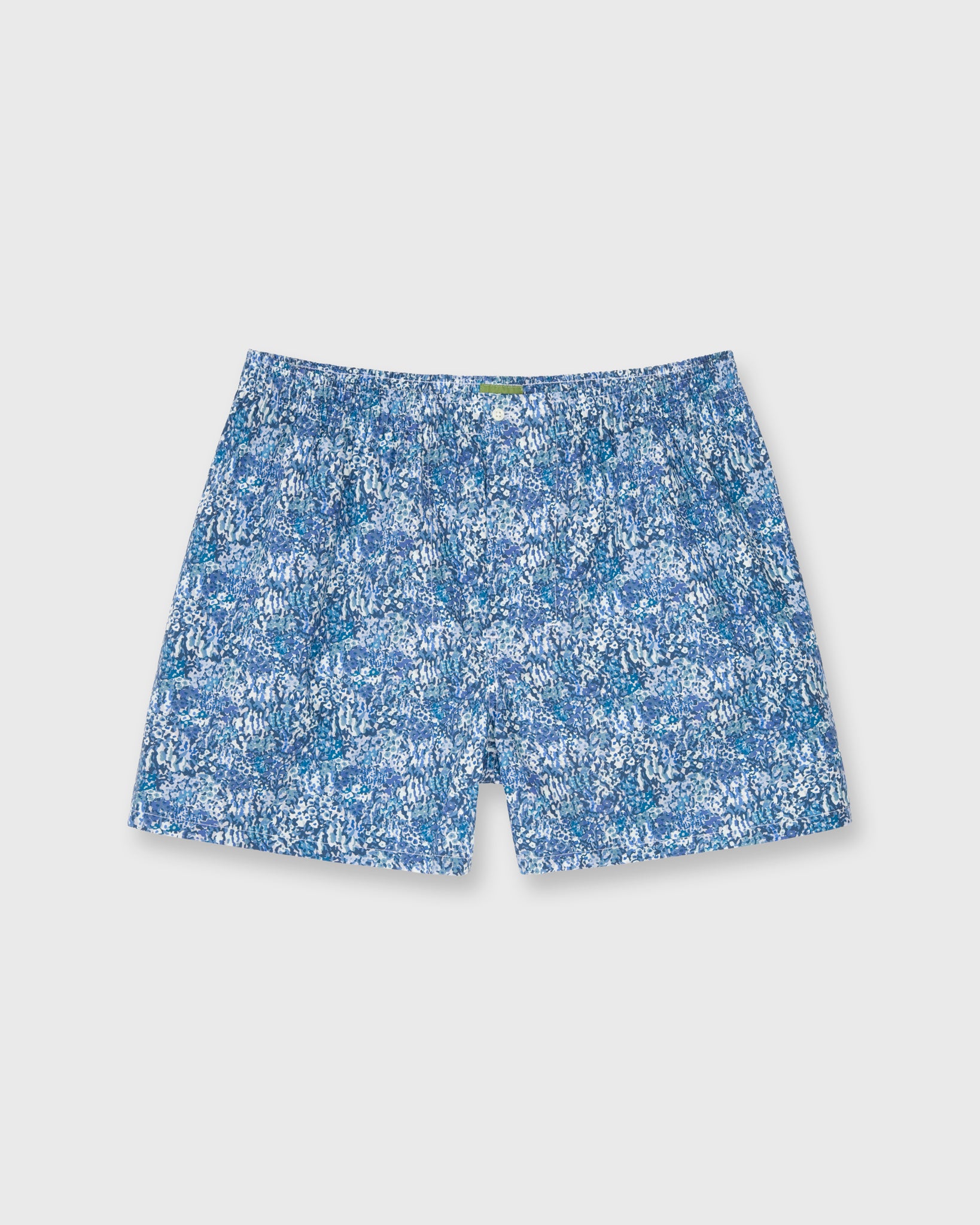 Button-Front Boxer Short in Blue Virginia Meadow Liberty Fabric