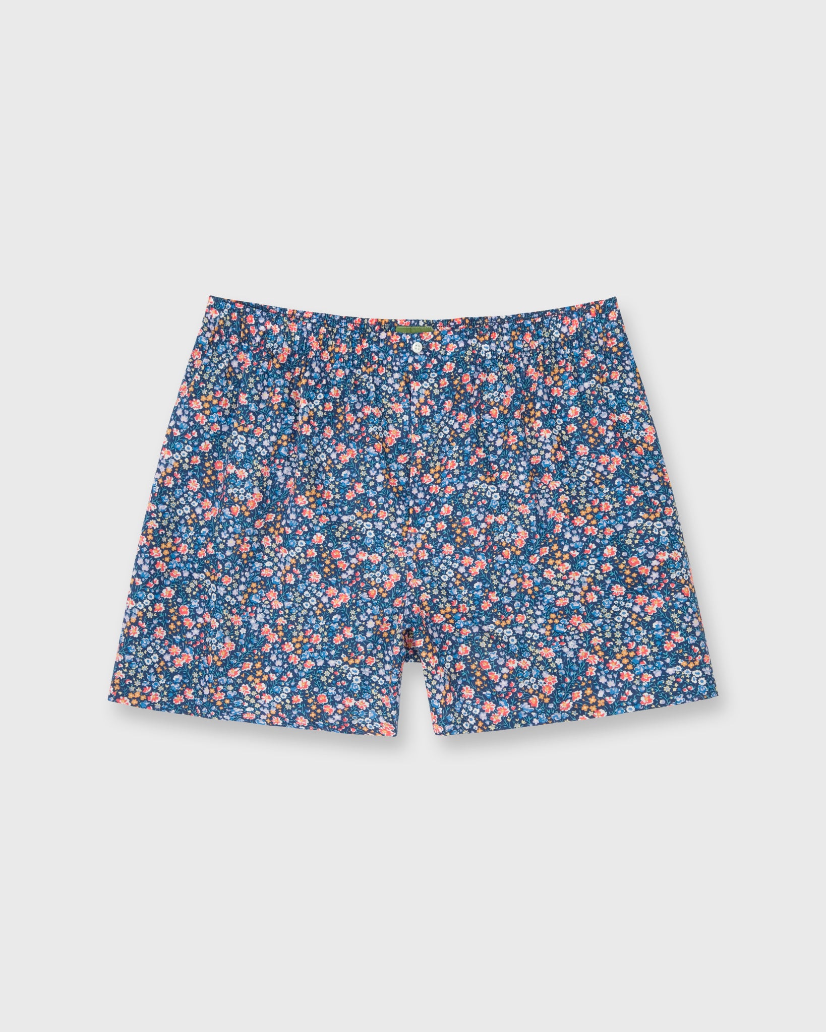 Button-Front Boxer Short in Red/Blue Phoebe & Jo Liberty Fabric