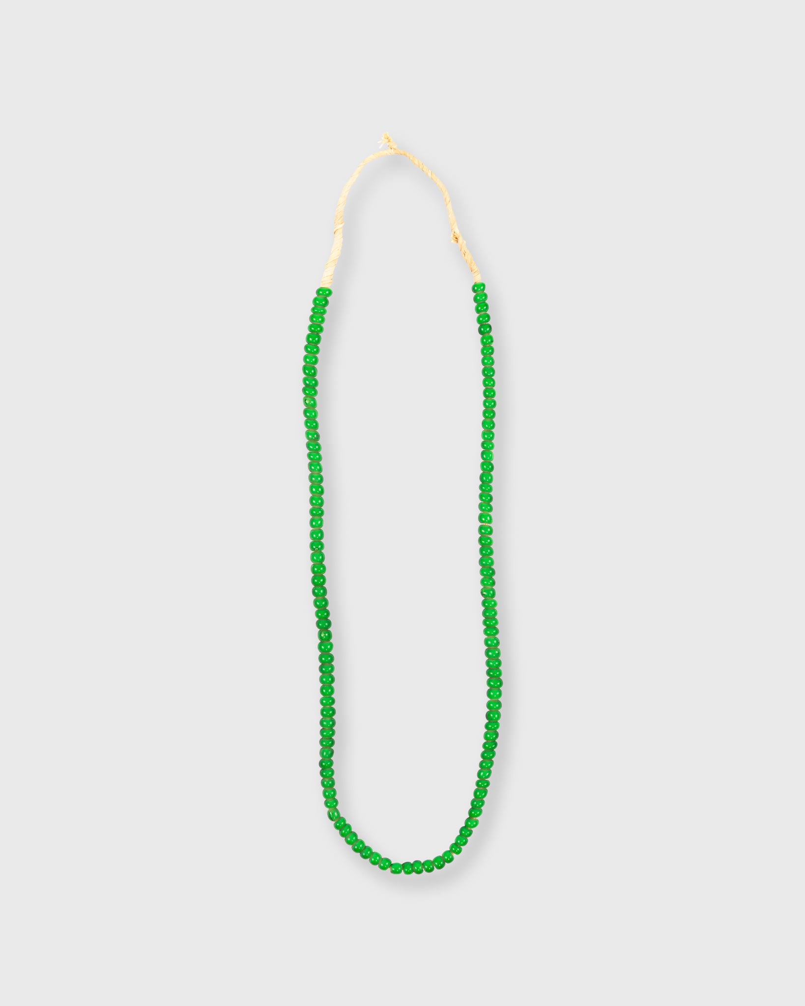 Small African Beads Green Whiteheart