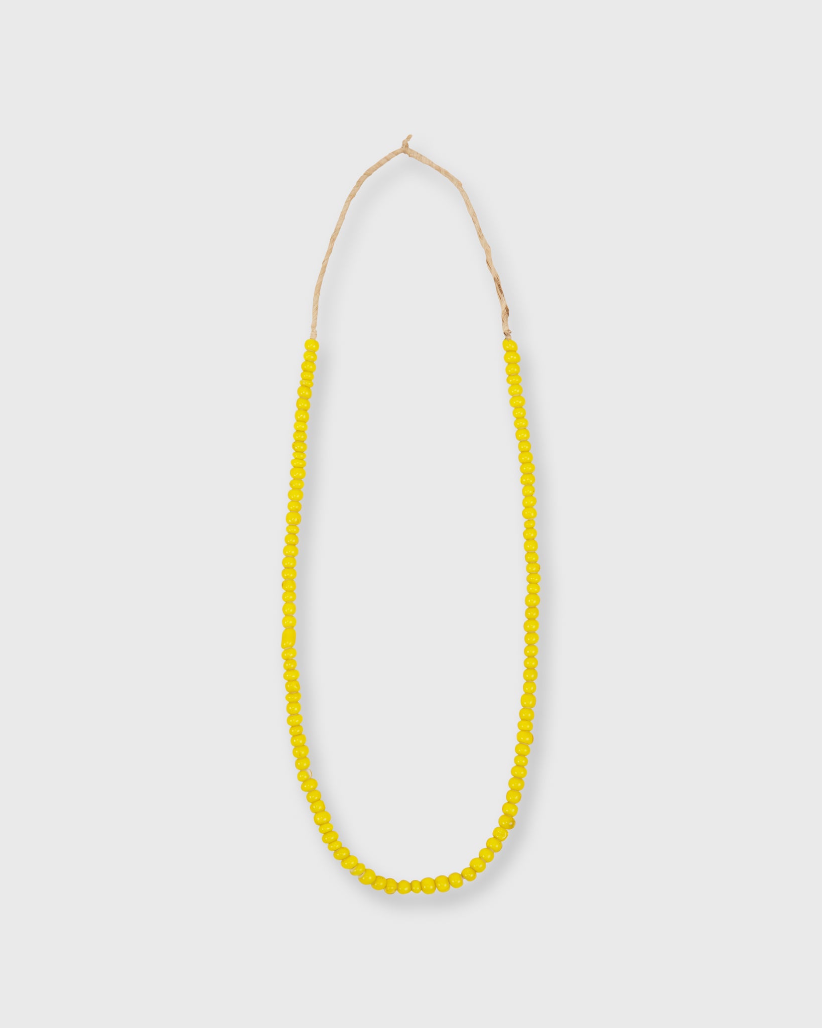 Small African Beads Yellow Whiteheart
