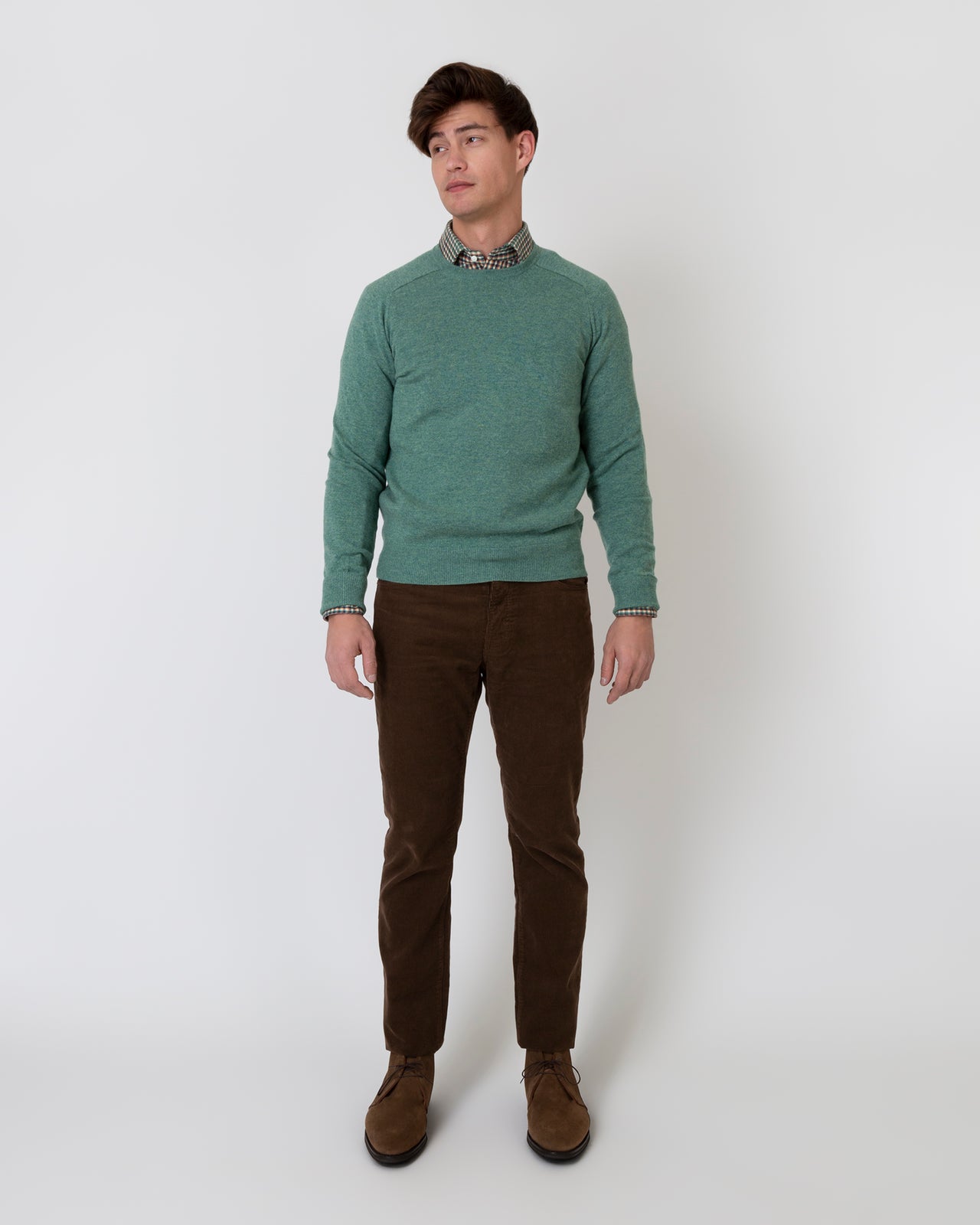 Classic Crewneck Sweater in Lovat Cashmere