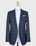 Load image into Gallery viewer, Virgil No. 2 Jacket in Navy/Seaglass Plaid Hopsack
