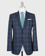 Load image into Gallery viewer, Virgil No. 2 Jacket in Navy/Seaglass Plaid Hopsack
