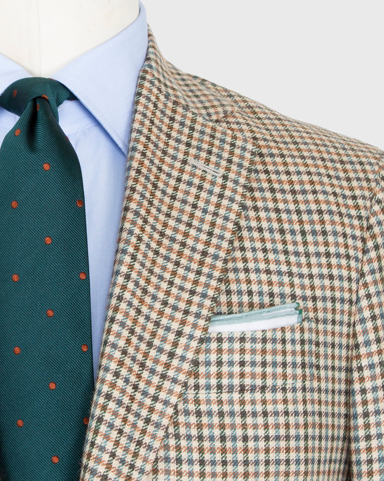 Virgil No. 2 Jacket in Stone/Brown/Forest Check Hopsack | Shop Sid