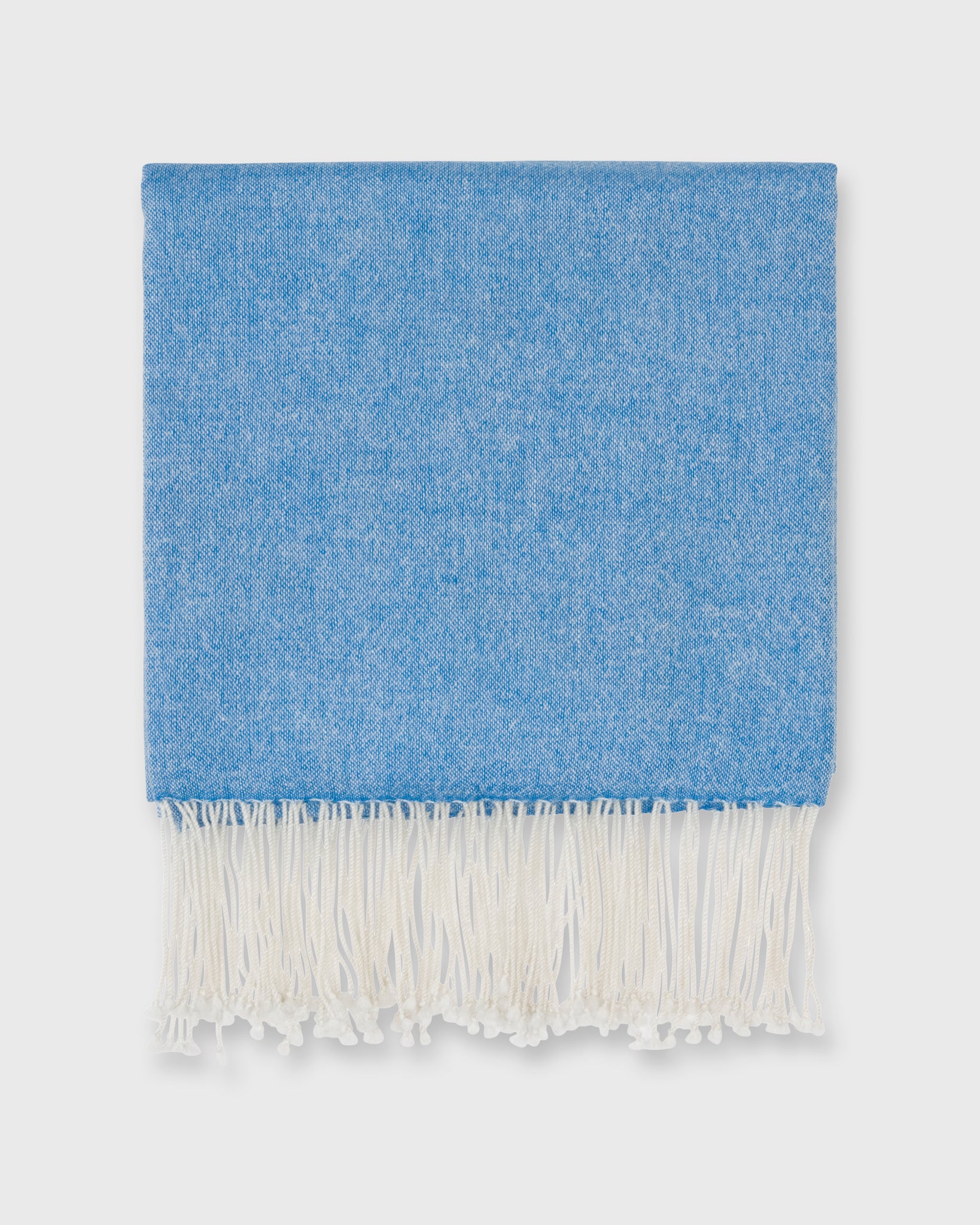 Cashmere Gauze Scarf in Blue/White