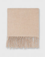 Load image into Gallery viewer, Handwoven Scarf in Pale Heather Wheat Brushed Cashmere Twill
