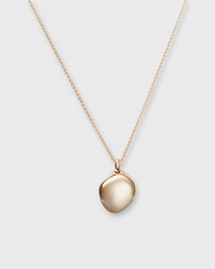 Small Oval Pendant Necklace in Gold-Plated Brass