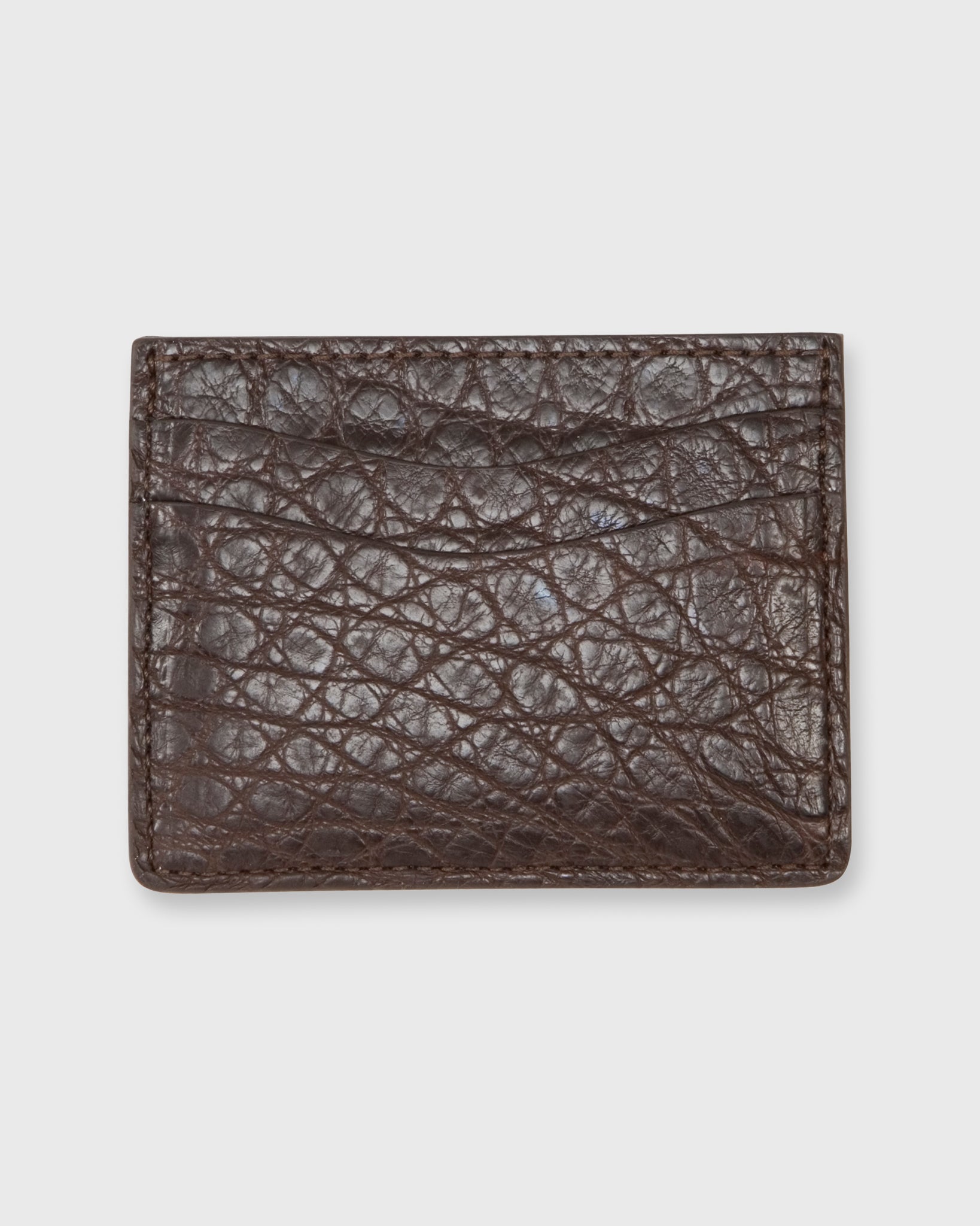 Card Holder in Chocolate Matte Alligator