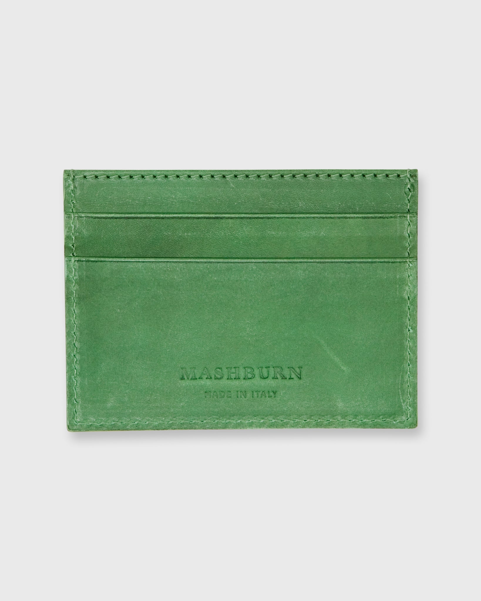 Card Holder in Green Leather