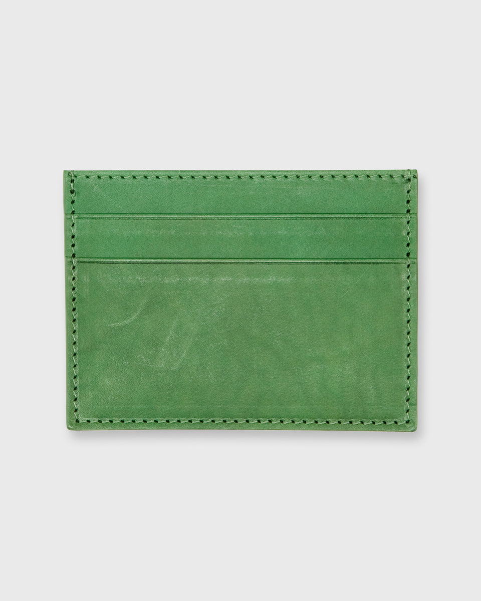 Card Holder in Green Leather Shop Mashburn